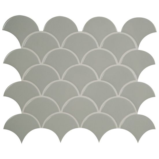 Mosaic Retro Gray-Light Glossy 10" x 13"