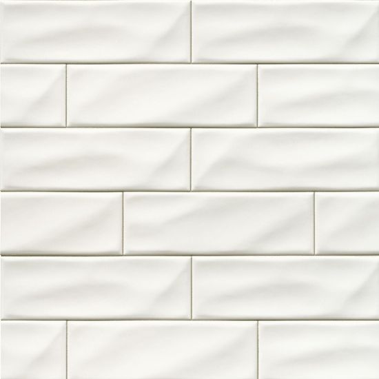 Wall Tiles Whisper White-Cool Glossy 4" x 12"