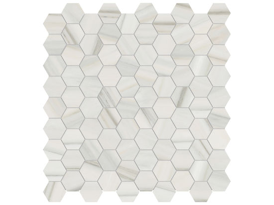 Porcelain Mosaic Mayfair Zebrino Hexagon Polished 1 1/4" x 1 1/4"