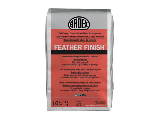 FEATHER FINISH Cement-Based Finishing Underlayment, White - 10 lb (Pack of 45)