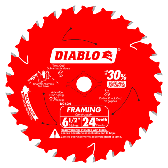 Framing Saw Blade 24 Tooth 6-1/2"