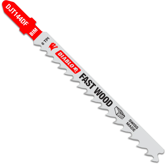 Bi-Metal T-Shank Jigsaw Blades 10 TPI for Reverse Cuts in Wood 4" (Pack of 5)