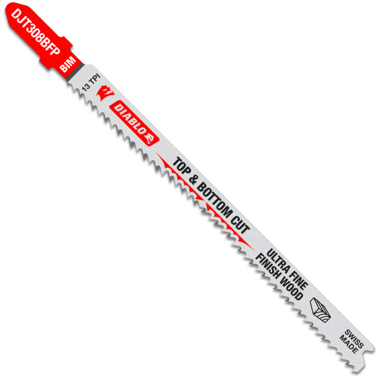 Lames de scie sauteuse bi-métal à tige en "T" 13 TPI pour des coupes ultra-fines dans le bois 4-5/8" (paquet de 5)