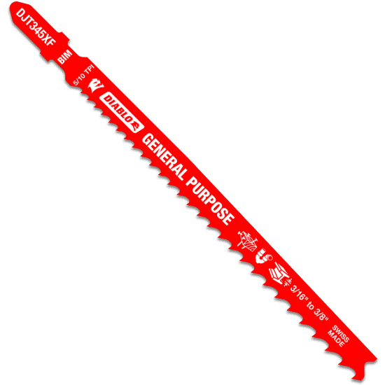 Lames de scie sauteuse bi-métal à tige en "T" 5/10 TPI pour les coupes générales 5-1/4" (paquet de 5)