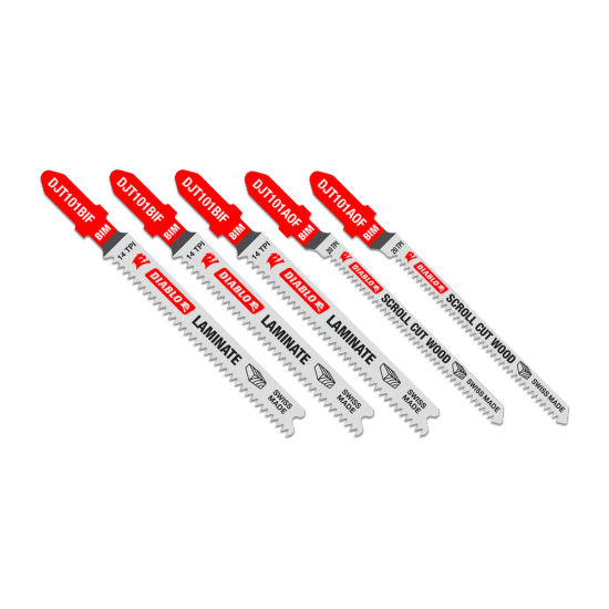Bi-Metal T-Shank Jigsaw Blades for Laminate Cutting (Pack of 5)