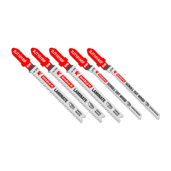 Bi-Metal T-Shank Jigsaw Blades for Laminate Cutting (Pack of 5)