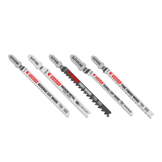 5-Piece Set of T-Shank Jigsaw Blade for Wood & Metal