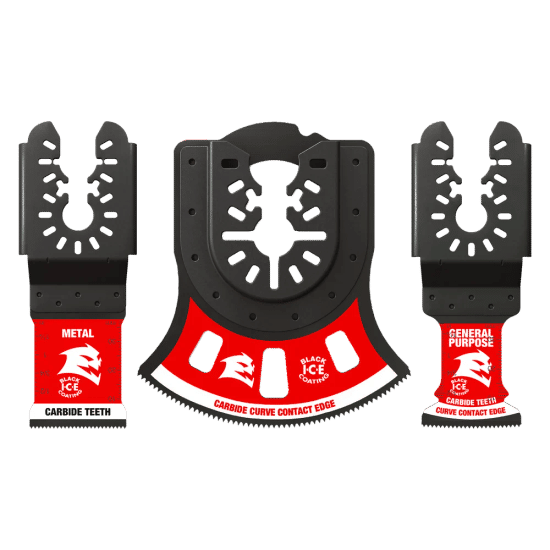 Jeu de 3 lames oscillantes universelles en carbure