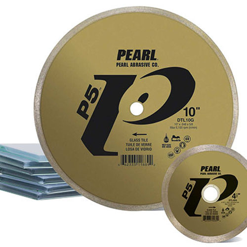 QEP 7" Continuous Rim Glass Tile Diamond Blade – 7mm Rim Height, 5/8" Arbor, Wet Cutting, 8730 RPM, For Glass, Ceramic & Porcelain