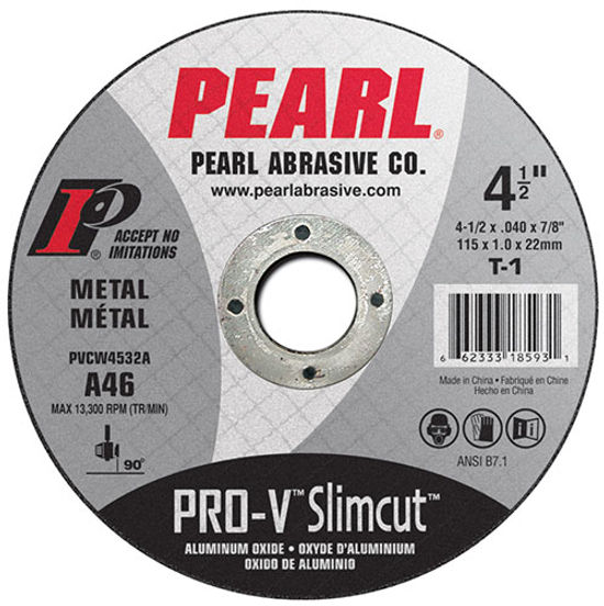 PRO-V Slim Cut Aluminum Oxide Type 1 - 4 1/2" x 0.040" x 7/8"
