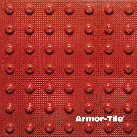 Armor Tile Cast in Place #22144 Brick Red 24" x 36"