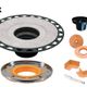 KERDI-DRAIN-A Ensemble d'adapteur de bride 5-1/2" (paquet de 10)
