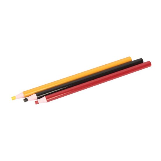 Ensemble de 3 crayons gras PaceSetter noir rouge et jaune