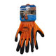 Gloves TWXpert Knitted Polyester Orange with Latex Foam Palm Black - XL