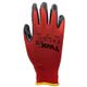 Gants TWXpert en polyestère tricoté rouge avec paume en nitrile noir - M