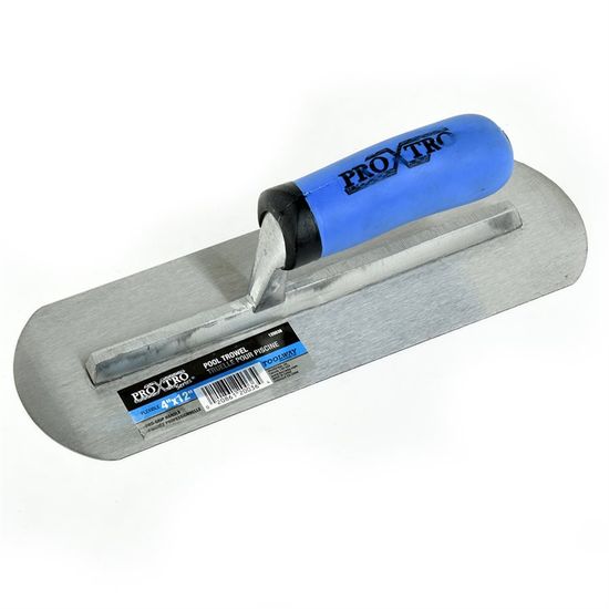 Swimming Pool Trowel Tooltech ProXtro with Soft Blue Handle 4" x 12"