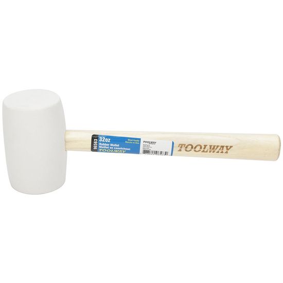 Rubber Mallet White Tooltech Workbench with Wooden Handle 32 oz
