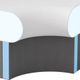 Banc de douche en angle Sanoasa Comoda 90° rond 19-11/16" x 25-5/8" x 24-7/16"