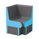 Banc de douche en angle Sanoasa Comoda front droit 90° 19-11/16" x 25-5/8" x 24-7/16"