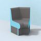 Banc de douche en angle Sanoasa Comoda 135° 23-5/8" x 25-63/64" x 24-13/32"