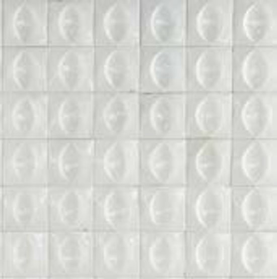 Tuiles murales Gleeze Bianco lustré Egg 3D 3-15/16" x 3-15/16"