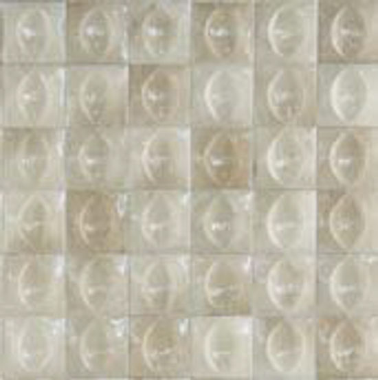 Tuiles murales Gleeze Beige lustré Egg 3D 3-15/16" x 3-15/16"
