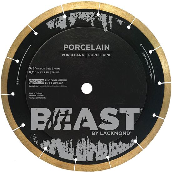BEAST Pro Series Hard Porcelain Blade - Arbor 5/8" - 10"