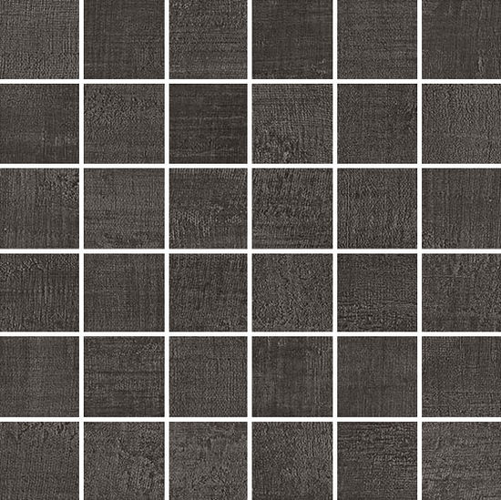 Floor Tiles Fray Black Matte 12" x 12"
