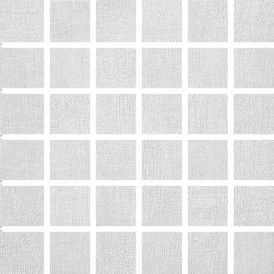 Floor Tiles Fray White Matte 12" x 12"