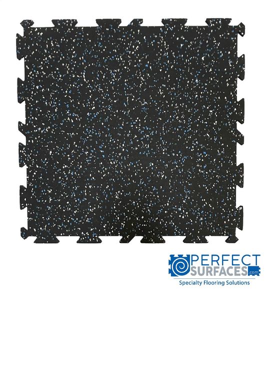 Rubber Interlocking Tiles GatorLOC Cobalt Frost Loose Lay 24" x 24"