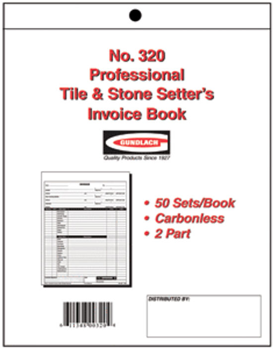 Pro Tile and Stone Invoice Book