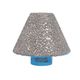 Flat Conical Vacuum Brazed Diamond Mill Bit 5/8"-11 Thread 25-Grit 13/16" to 1-7/8"