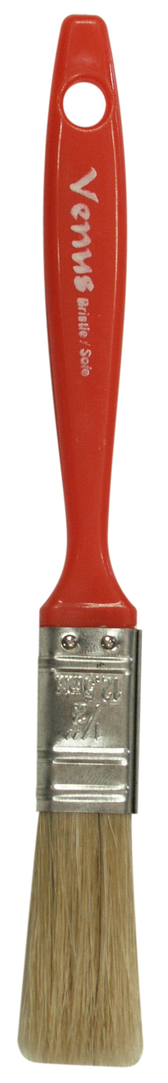 Pinceau utilitaire 1/2" Venus avec manche en plastique rouge (soie blanche)