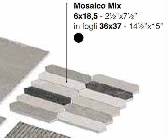 Mosaic Blendstone Mix Natural 14-1/2" x 15"