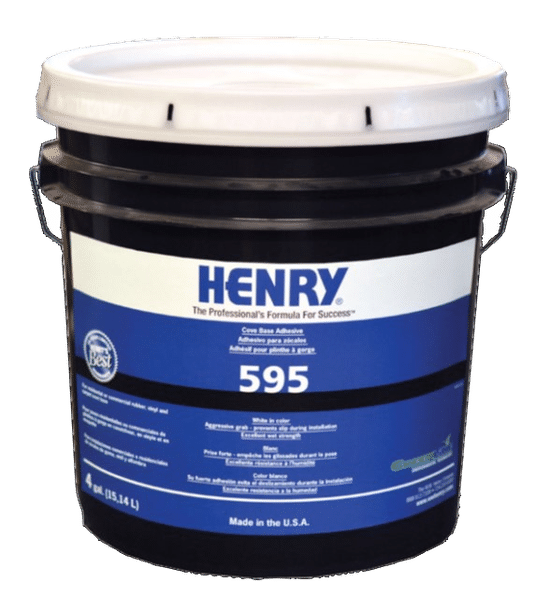 Cove Base Adhesive Henry 595 White 15.1 L