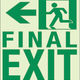 Ecoglo Enseigne murale de parcours d'évacuation aluminium "FINAL EXIT TO THE LEFT" 8.4" x 11.1"