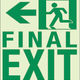 Ecoglo Wall Mounted Pathmarking Door Sign Aluminum "FINAL EXIT TO THE LEFT" 8.4" x 11.1"