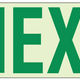 Ecoglo Panneau de marquage pour portes "RUNNING MAN WITH EXIT" 13" x 4.6"