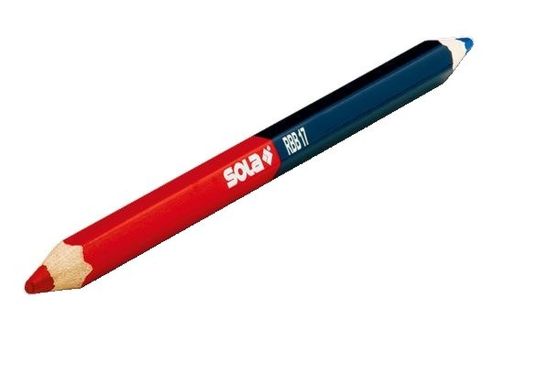 Crayon de construction RBB Rouge et bleu 7"