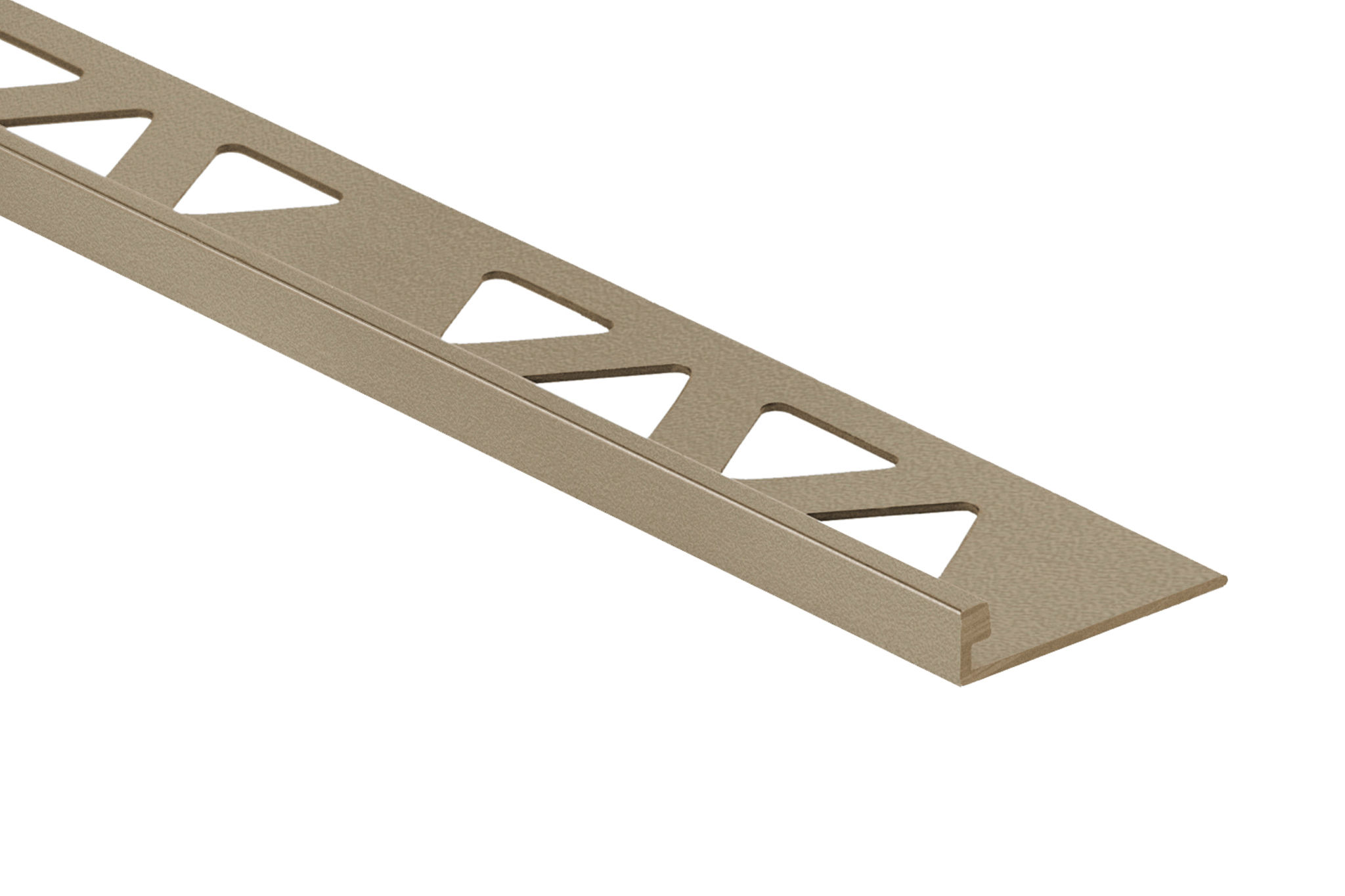 Prova Tile Edge Trim ProCoat Powder Coated Aluminum Matte Titanium