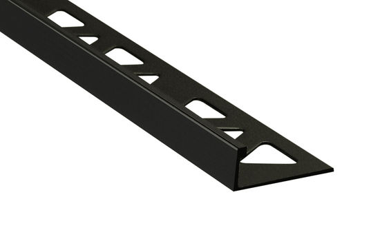 Tile Edge Trim Pro-Coat Powder Coated Aluminum Matte Black - (10 mm) 3/8" x 8'