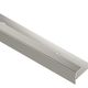 VINPRO-STEP Profilé de nez de marche pour revêtement de vinyle aluminium anodisé nickel brossé 1/2" (12.5 mm) x 8' 2-1/2"