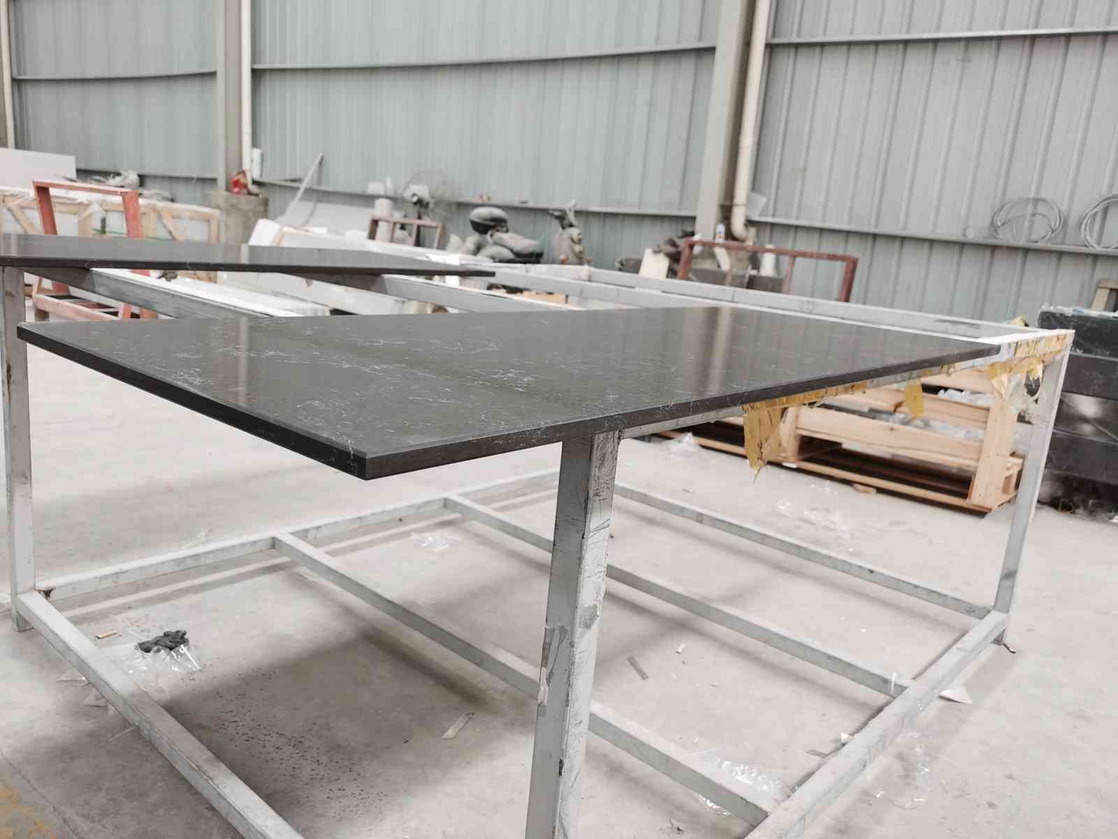 Fusion Shower Jambs Quartz Pierta Dark Grey 6" x 108" (QSJDGR108