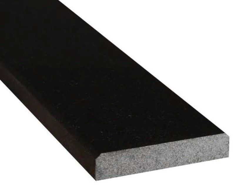 Fusion Shower Threshold & Niche Sill Quartz Midnight Black 4" x 48