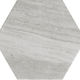 Tuiles plancher Lithos Hexagon Grey Mat 4-1/2" x 4"