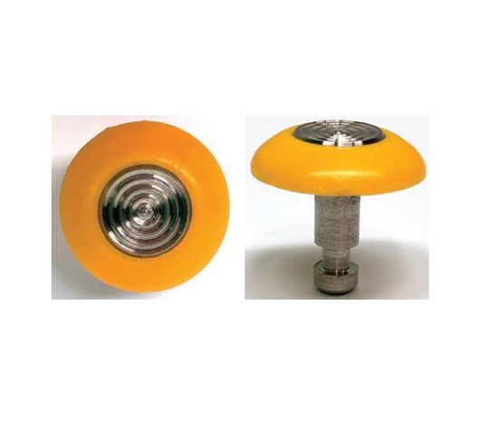 Advantage One Individual Domes Concentric Rings Stainless Steel with Yellow Poly Ring 7/8"