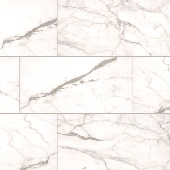 Floor Tiles Essentials White Vena Matte 12" x 24"