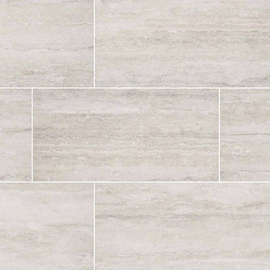 Floor Tiles Veneto White Matte 12" x 24"