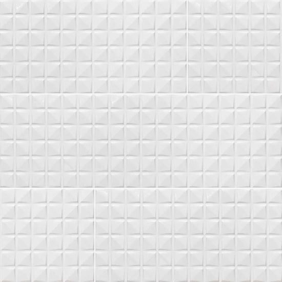 Wall Tiles Dymo Chex White Glossy 12" x 24"