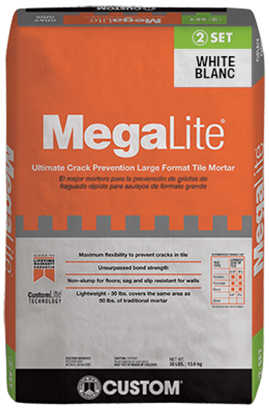 Custom Building Products MegaLite 30 lb. Gray Ultimate Crack Prevention Large Format Tile Mortar